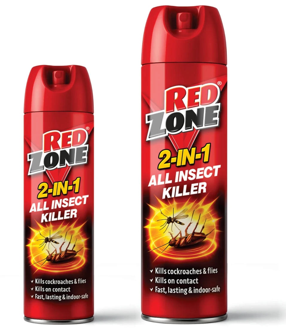 RedZone aerosol insect-control products manufactured by Pelstra